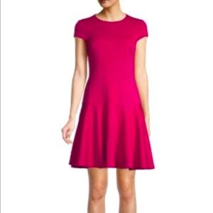 Eliza J Short Sleeve Fit and Flare Dress